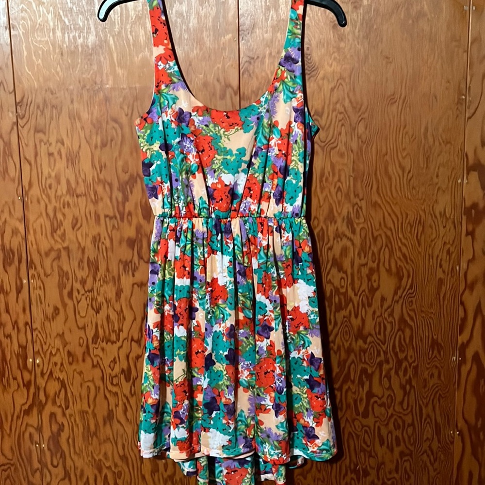 Not Forever Floral Dress with Tie Back